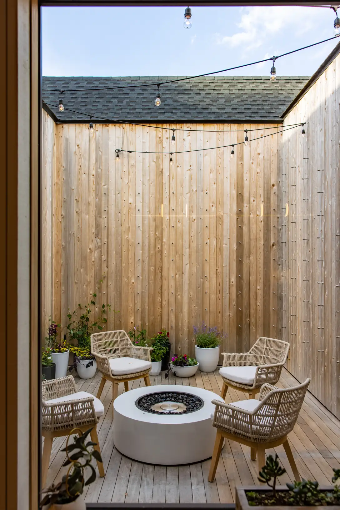 Elevated screened deck at a Bay Pines coastal home
