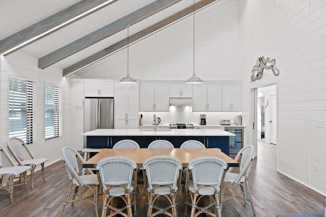 Elevated screened deck at a Rehoboth Beach coastal home