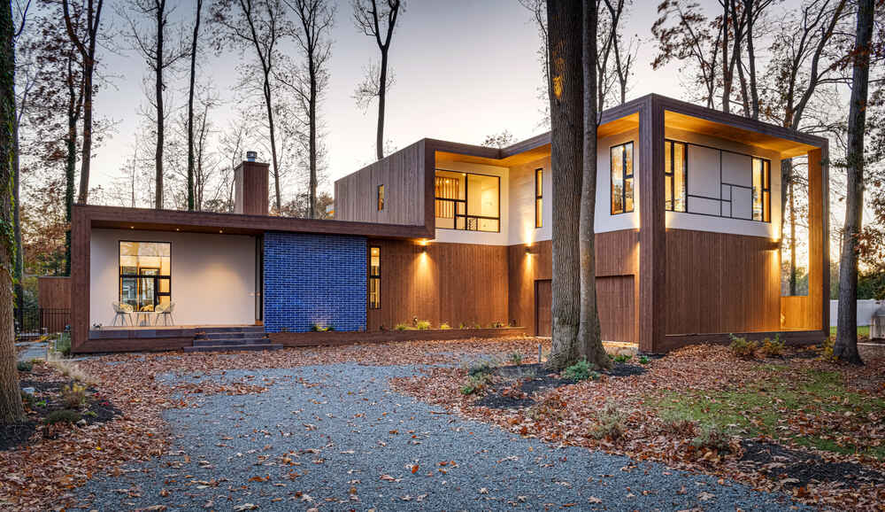 Deck lounge and outdoor living space at a South Rehoboth custom home