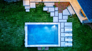 the curves custom home aerial
