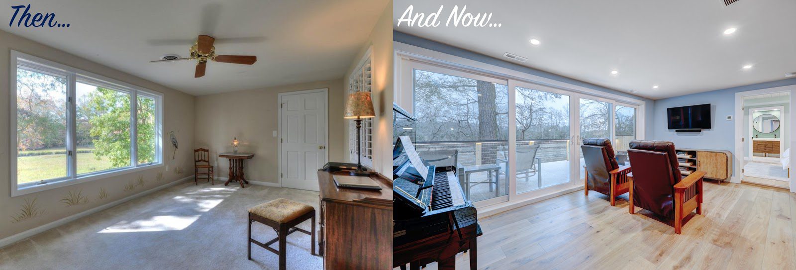 Coastal Delaware home remodel before and after by CRx Construction