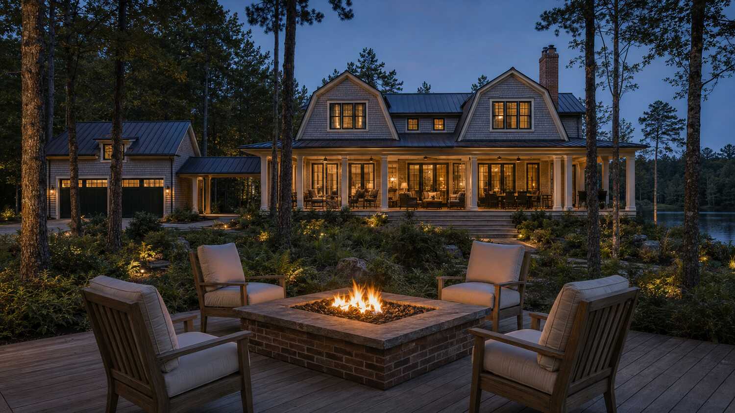 Elevated pool overlooking the Dagsboro at a The Sanctuary custom home